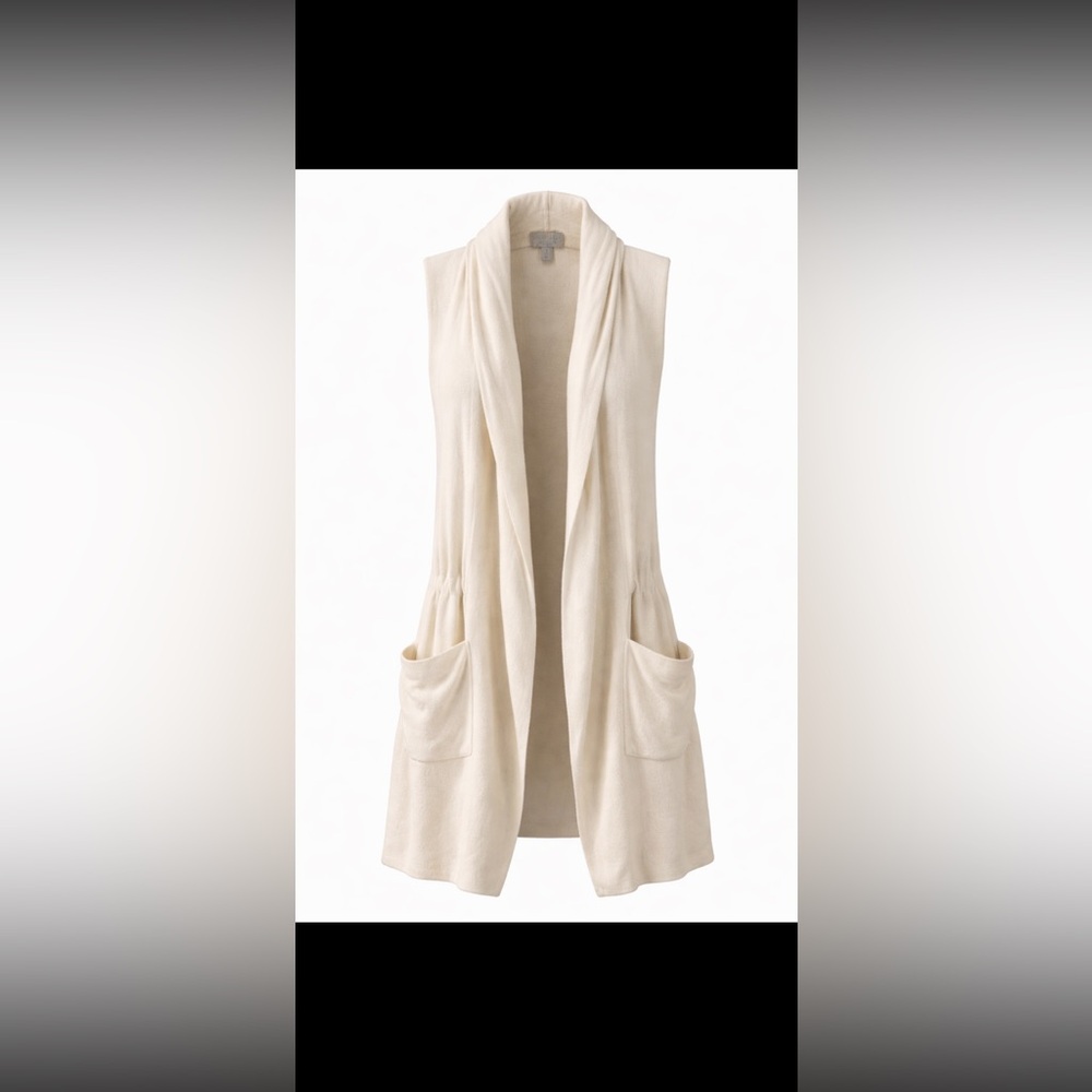 Barefoot Dreams CozyChic Ultra Lite sleeveless robe in Cream
